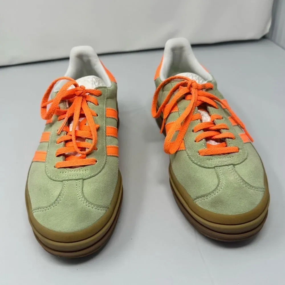 Adidas Originals GAZELLE BOLD IH7495 Sneakers Green Orange Women’s 7.5